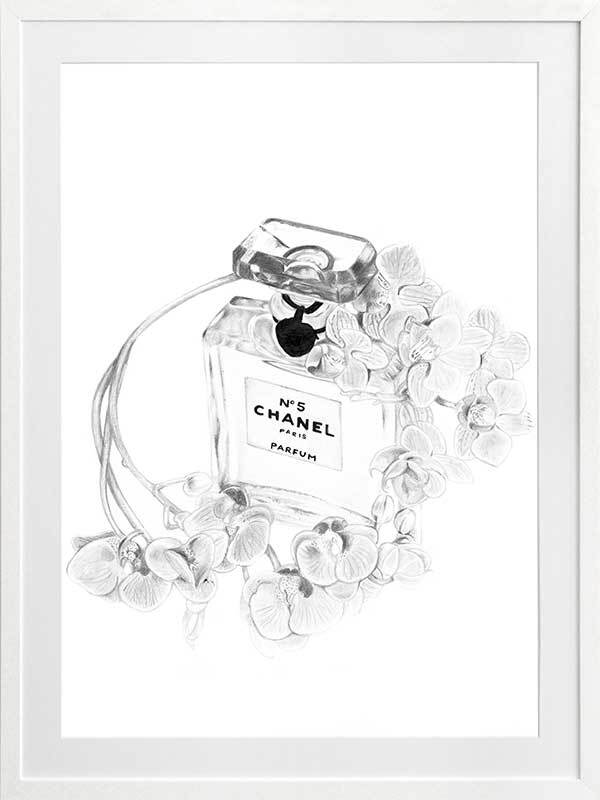Chanel Bottle - Buy Fashion Themed Framed Art by Patricia Mendes