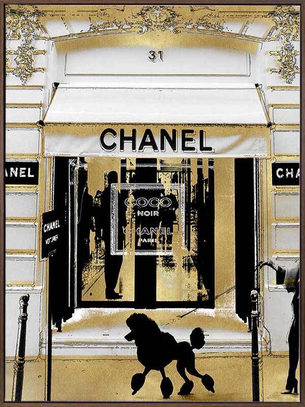 Chanel in Gold - Buy Fashion Themed Canvas Art by Urban Road
