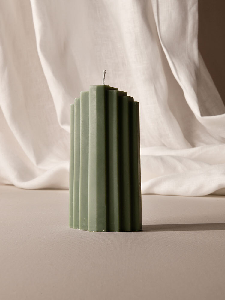 Prism Candle in Olive