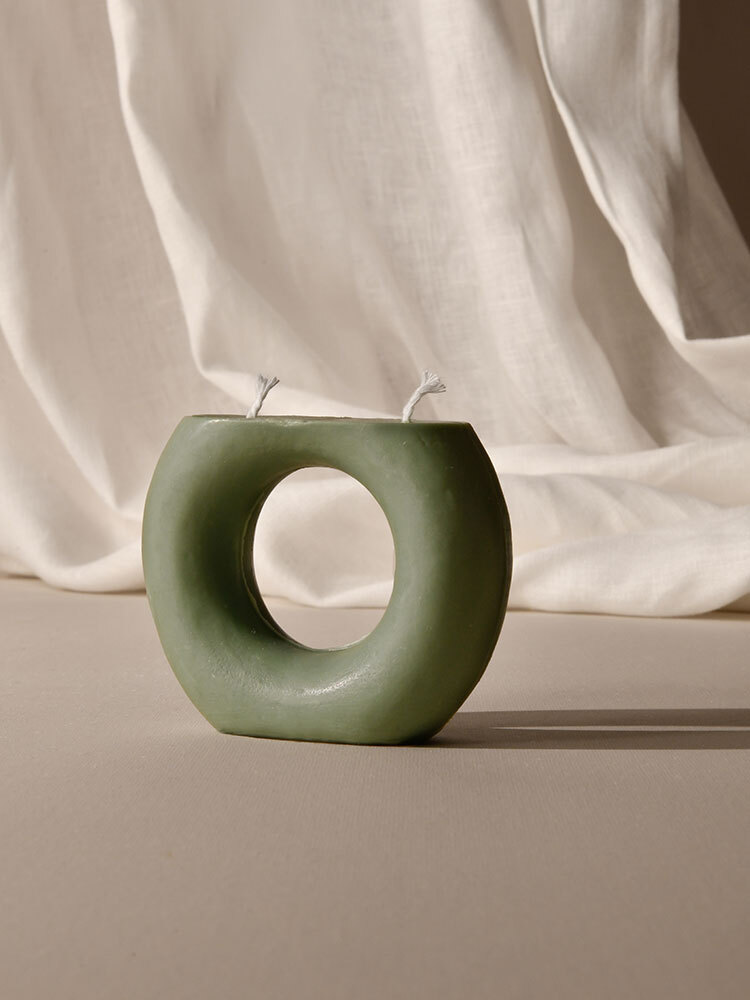Odette Candle in Olive