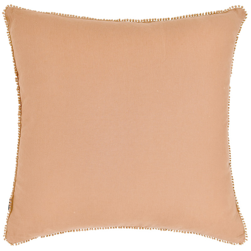 Burnt Orange Oversize Square Linen Cushion - 60x60cm