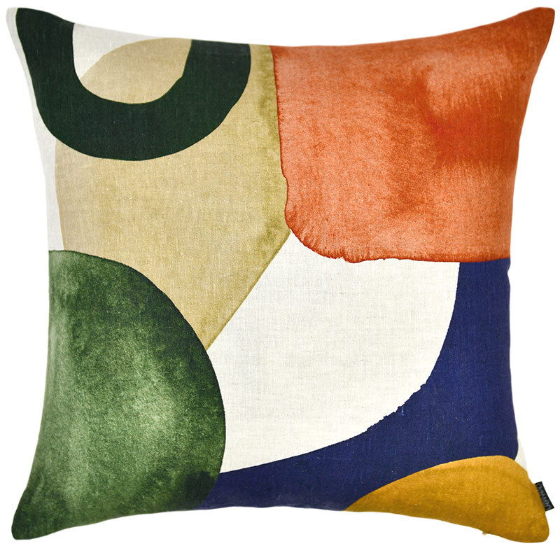 Pull Shapes Square Linen Cushion - 50x50cm
