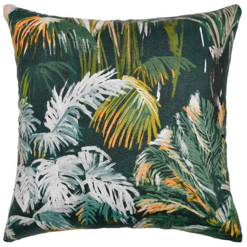 Jungle Square Linen Cushion - 50x50cm