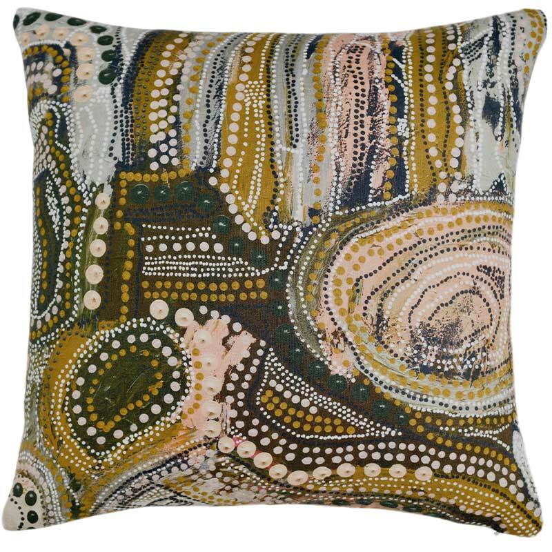 Wiraywinhangin Marramarra Square Linen Cushion - 50x50cm