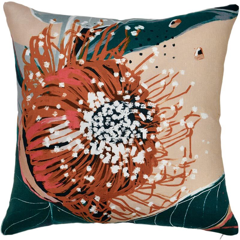 Flowering Gum Square Linen Cushion - 50x50cm