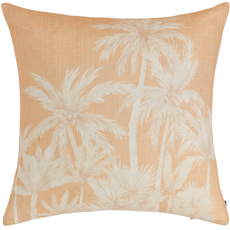 Wild Tropics Nude Linen Cushion - 50x50cm