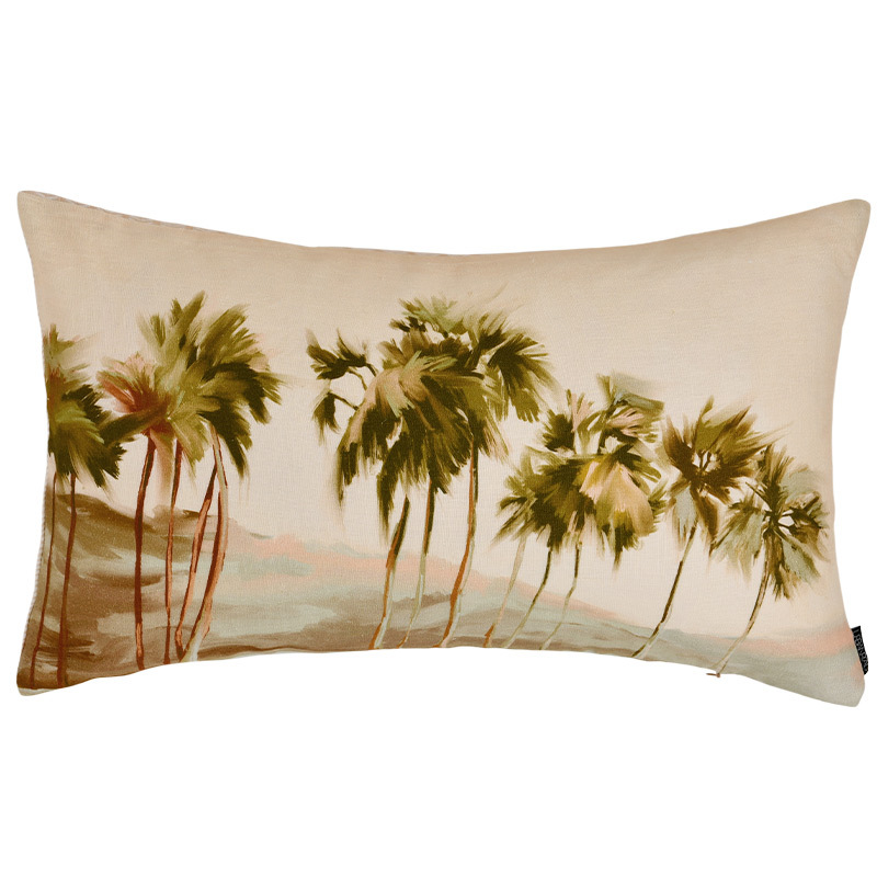 Isle of Paradise Lumbar Linen Cushion - 50x30cm