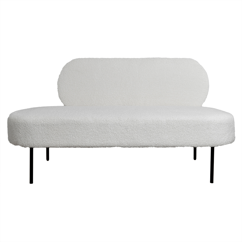 Cassius Boucle Bench Seat White
