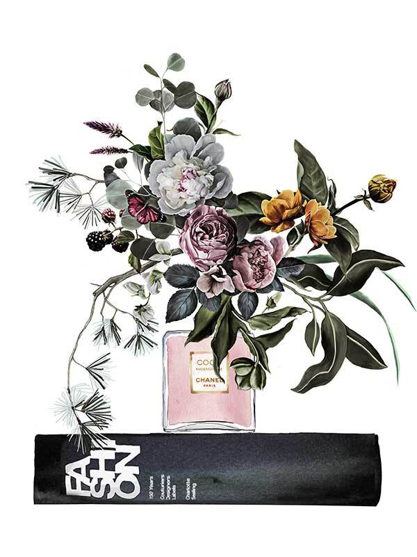 Luscious Rose Gold in Chanel Perfume Art Print