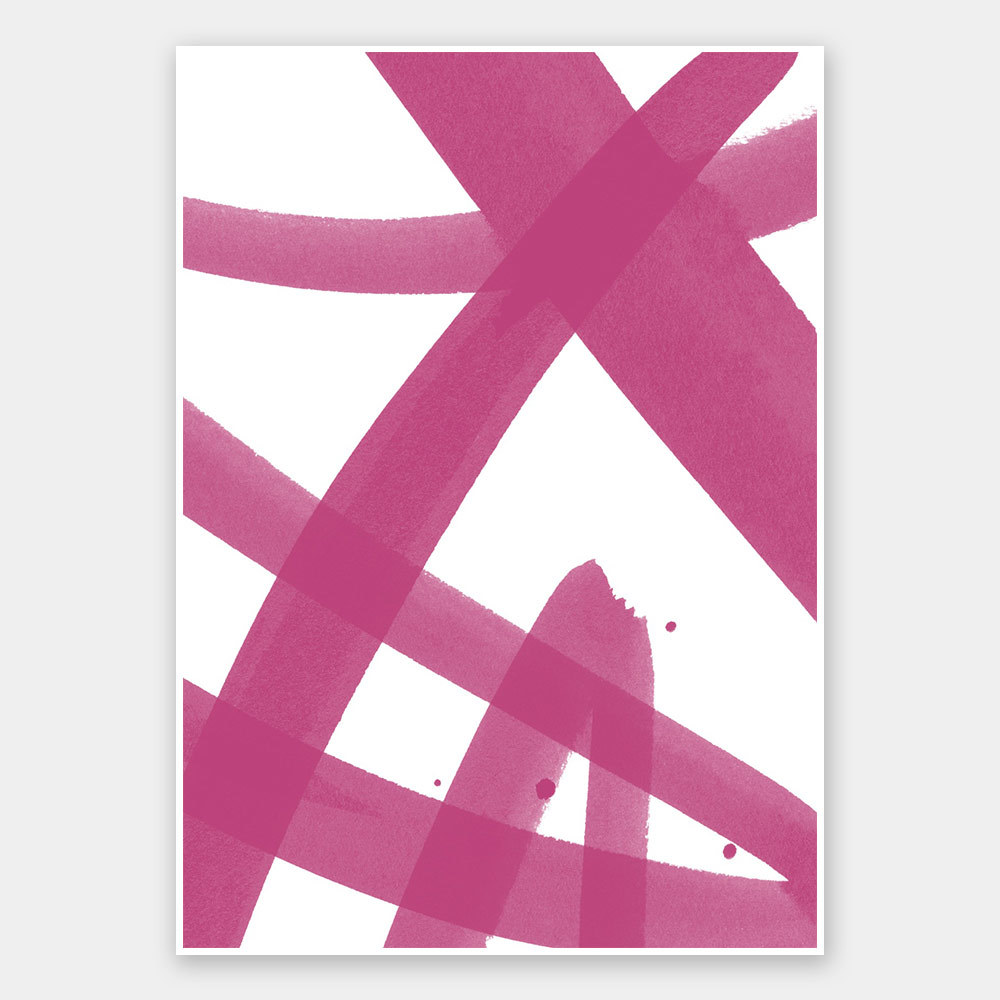 Balancing Act - Raspberry Pop Unframed Art Print