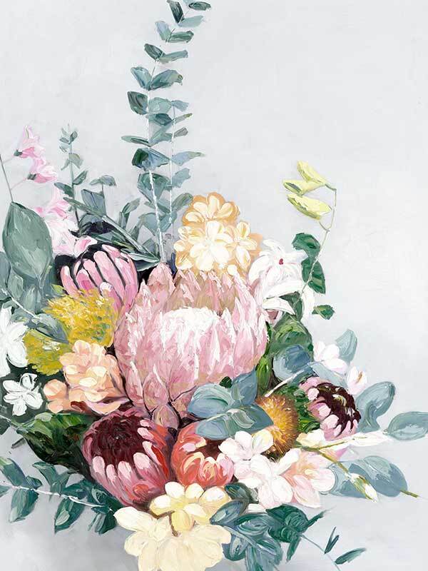 Pastel Blooms Canvas Art Print