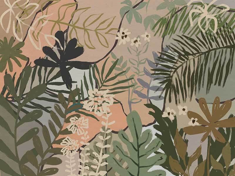 Jungle Florals Canvas Art Print