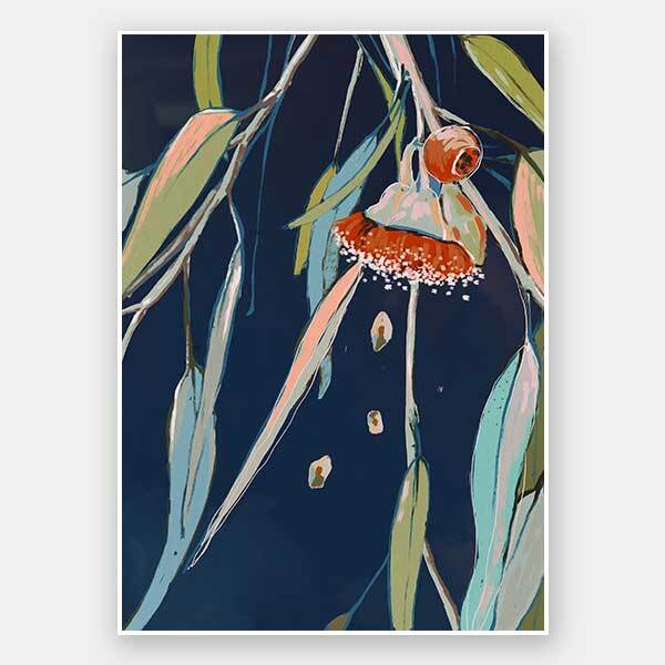 Coral Flowering Gum Unframed Art Print