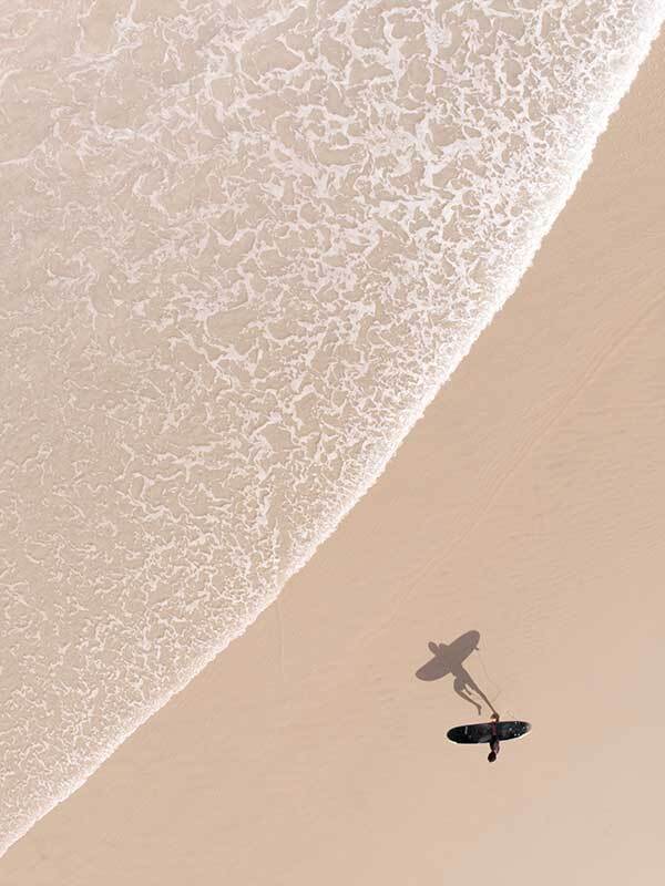Solitary Surfer Canvas Art Print