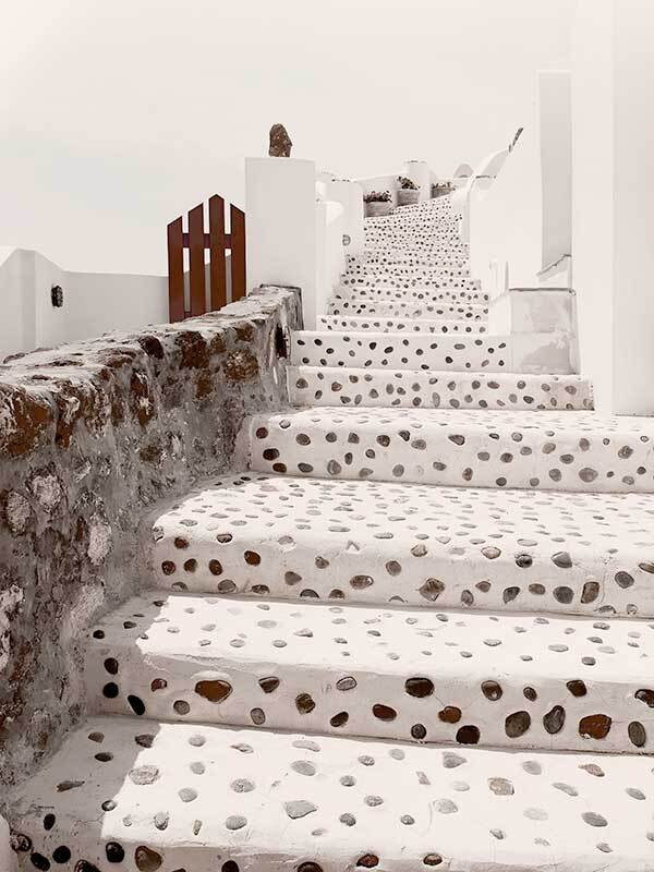 Stairs of Santorini Canvas Art Print