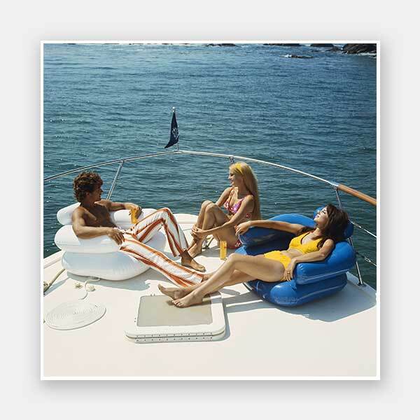 Vintage Boat Cruise Unframed Art Print
