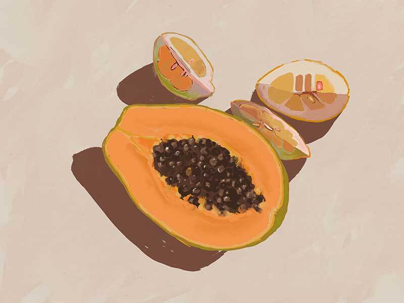 Oh my Papaya! Canvas Art Print