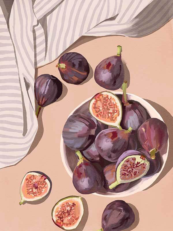 Fresh Figs Canvas Art Print