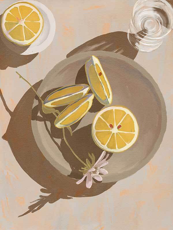 Lemon Yellow Canvas Art Print