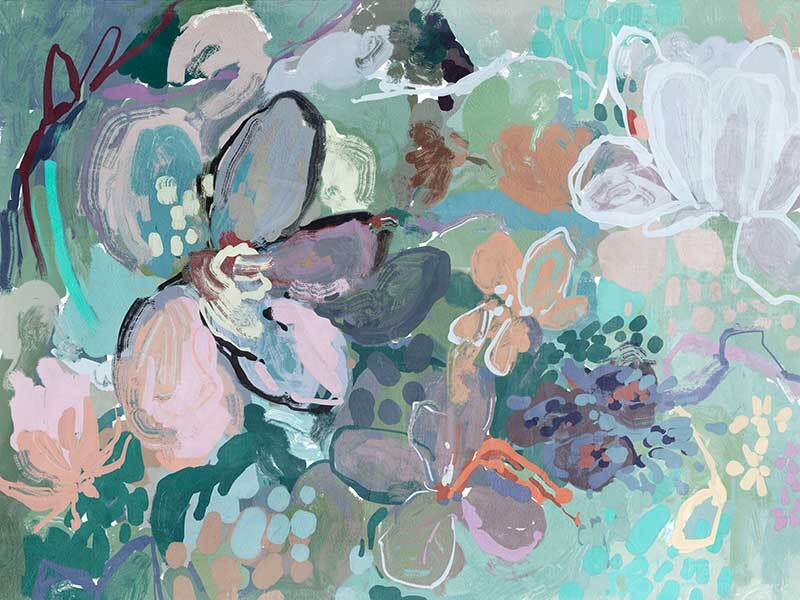 Floral Medley Vibrant Canvas Art Print