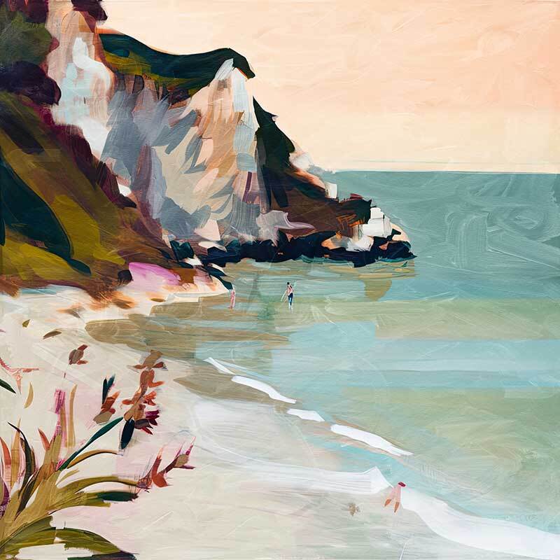 Seaside Cliff Canvas Art Print