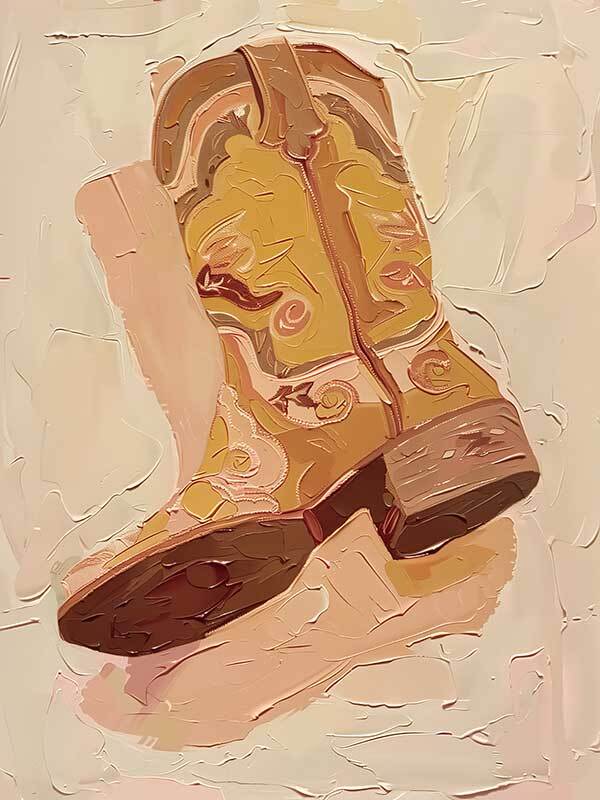 Ranch Boots Canvas Art Print