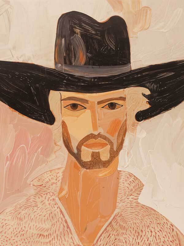 Desert Drifter Cowboy Canvas Art Print