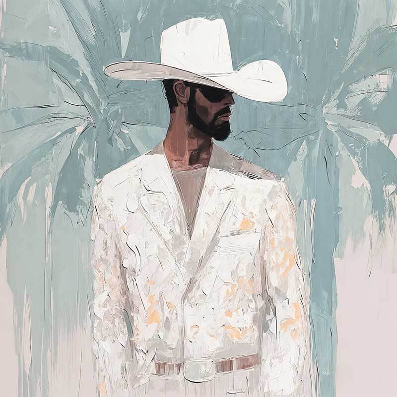 Lone Cowboy I Canvas Art Print