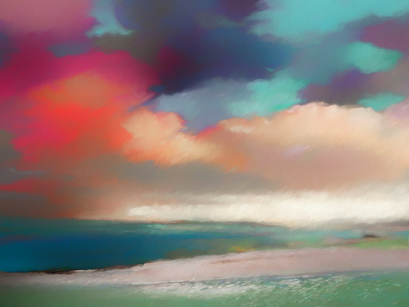 Cloudy Bay Canvas Art Print