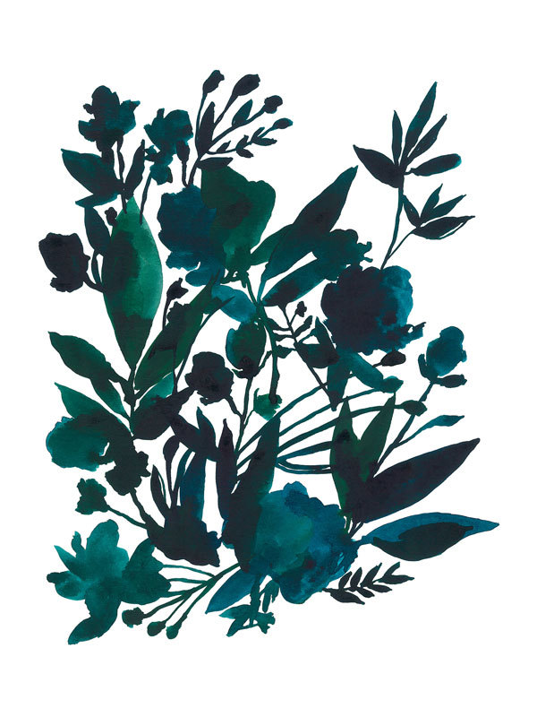 Jade Wildflowers Poster