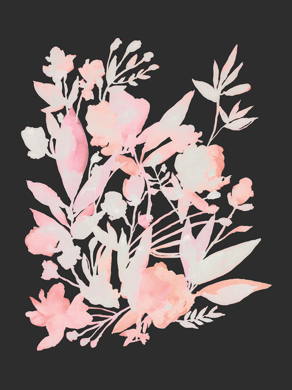 Apricot Wildflowers Poster