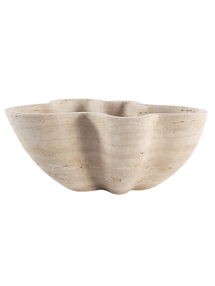 Verve Decorative Bowl in Travertine - Beige