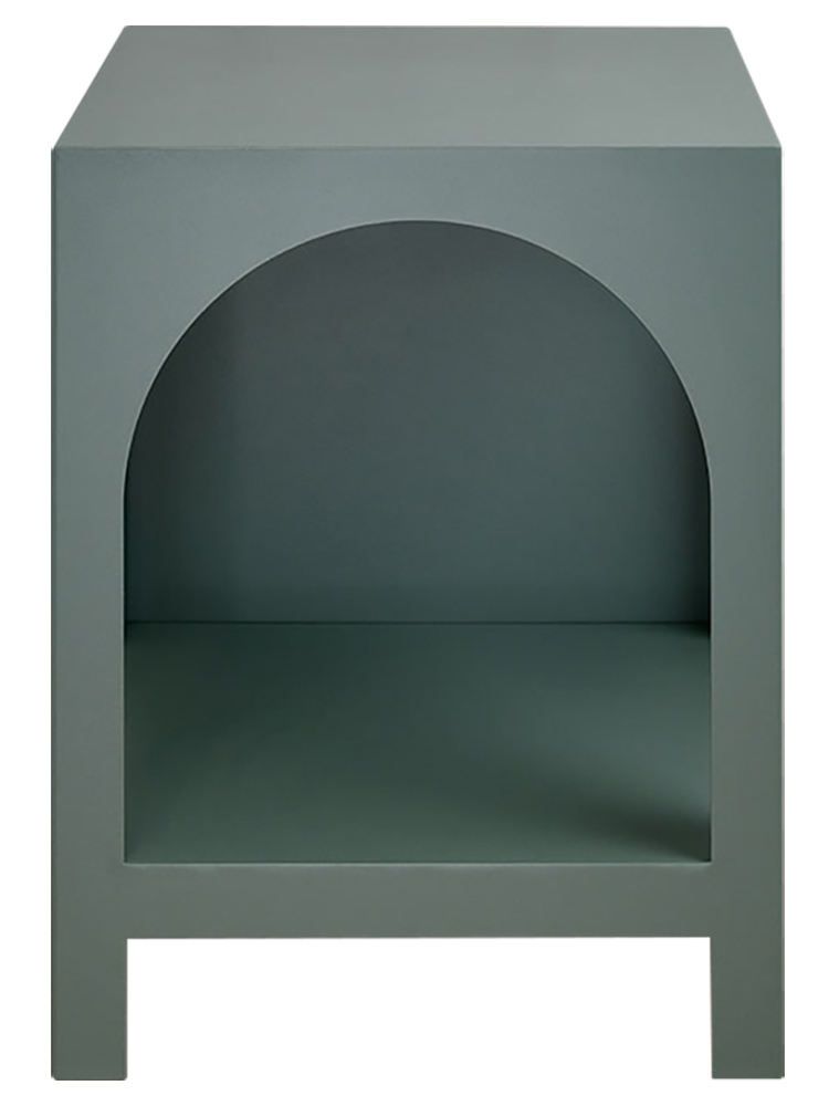 Evander Metal Arch Side Table Green