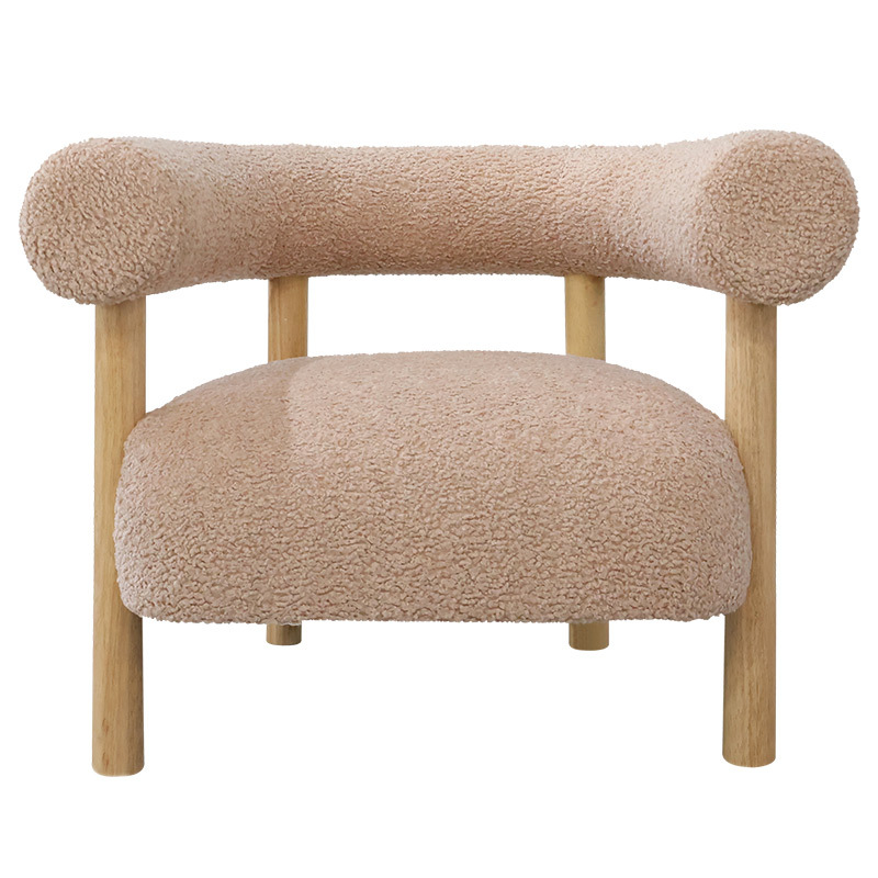 Rocco Sheepskin Chair - Blush
