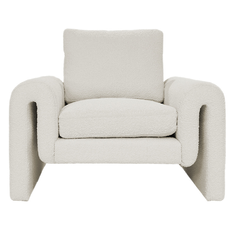 Kole Boucle Chair - Acadia White