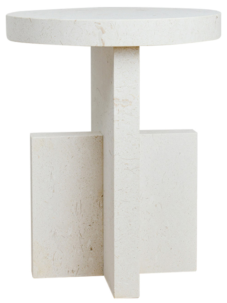 Silas Side Table - Limestone