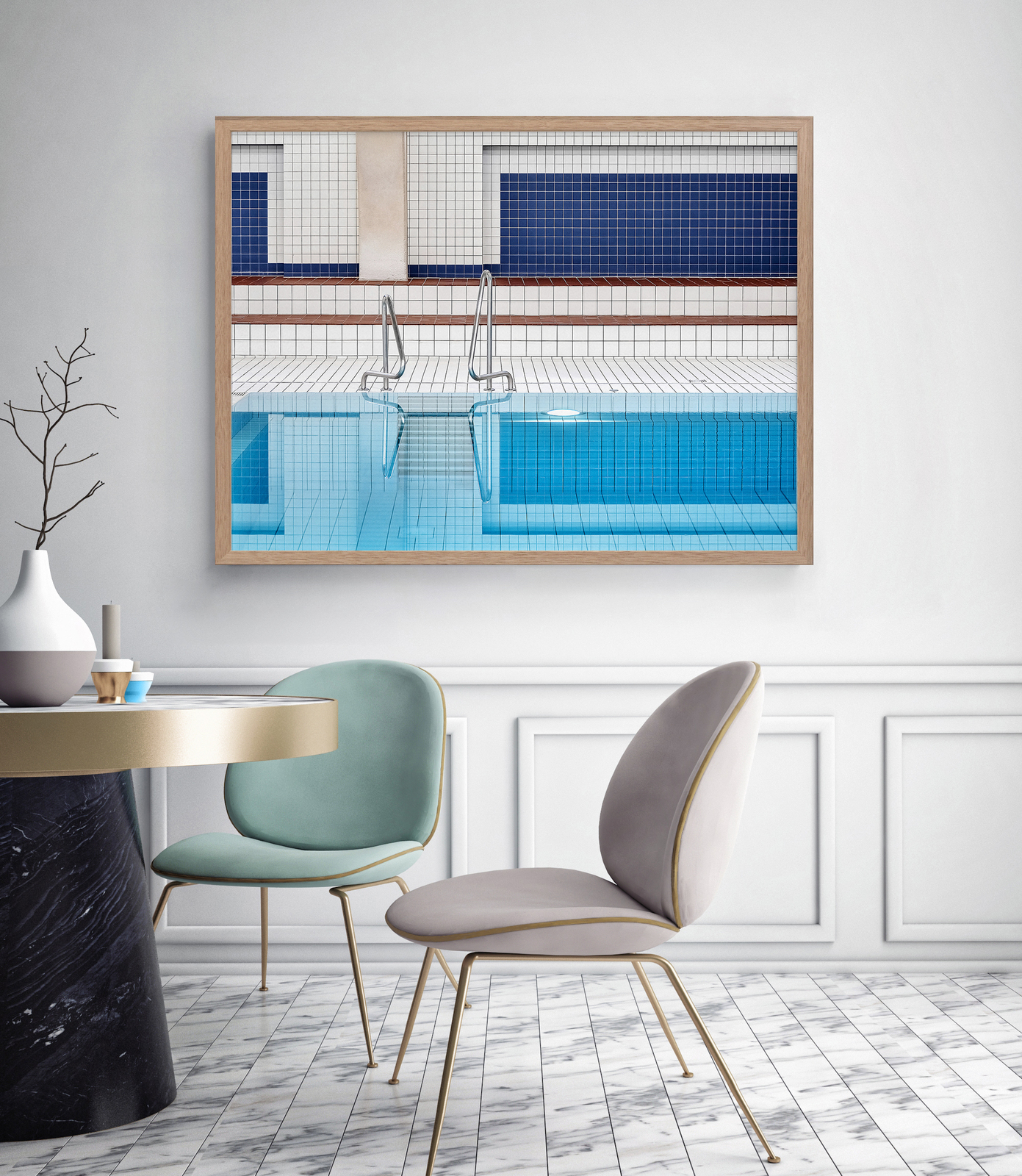 Pool Etiquette Framed Art Print