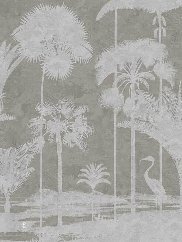 Shadow Palms Beige II Canvas Art Print