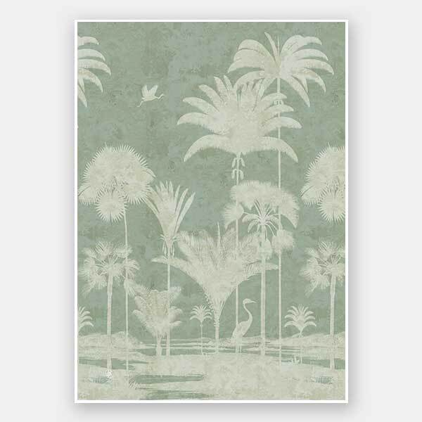 Shadow Palms Mint I Unframed Art Print