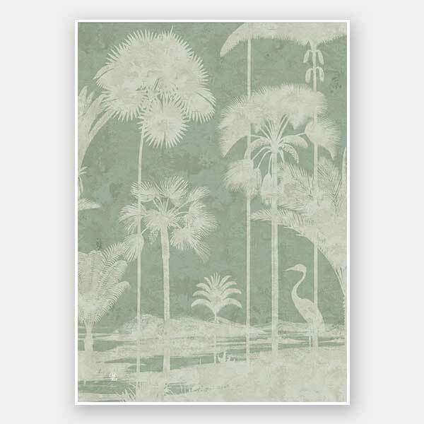 Shadow Palms Mint II Unframed Art Print