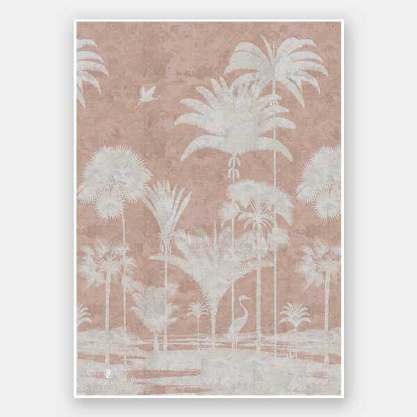 Shadow Palms Pink I Unframed Art Print