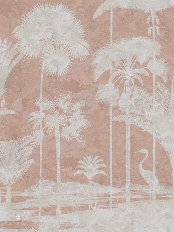 Shadow Palms Pink II Canvas Art Print
