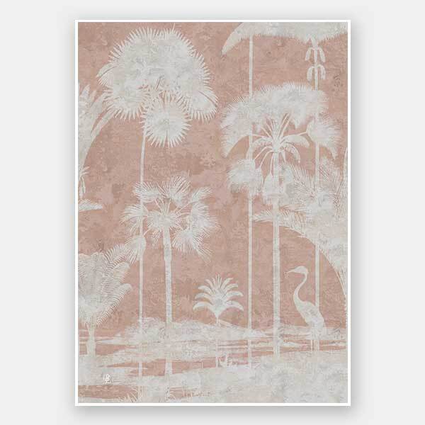 Shadow Palms Pink II Unframed Art Print