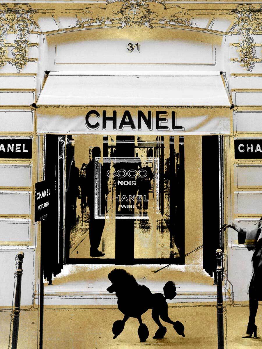 Chanel in Gold Canvas Art Print
