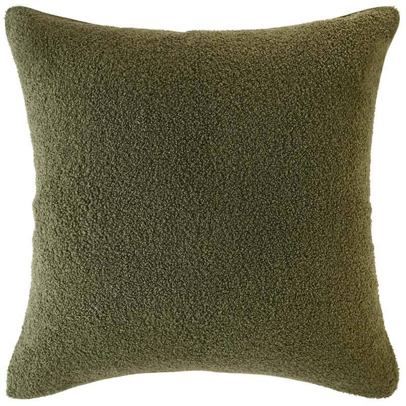 Olive Green Boucle Cushion - 60x60cm