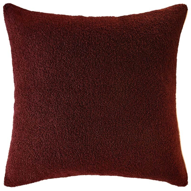 Mulled Burgundy Boucle Cushion 60x60cm