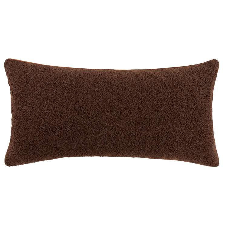 Chocolate Boucle Cushion - 80x40cm