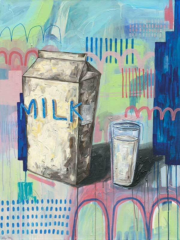 Milk Carton Multicolour Canvas Art Print