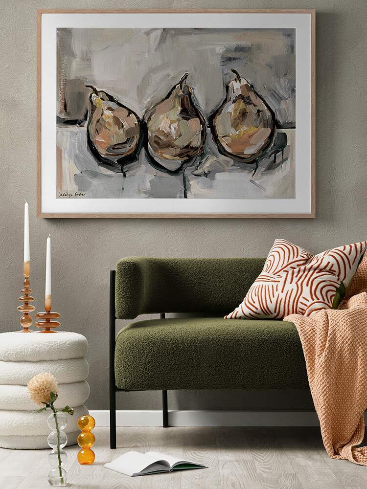 Pears Brown Framed Art Print