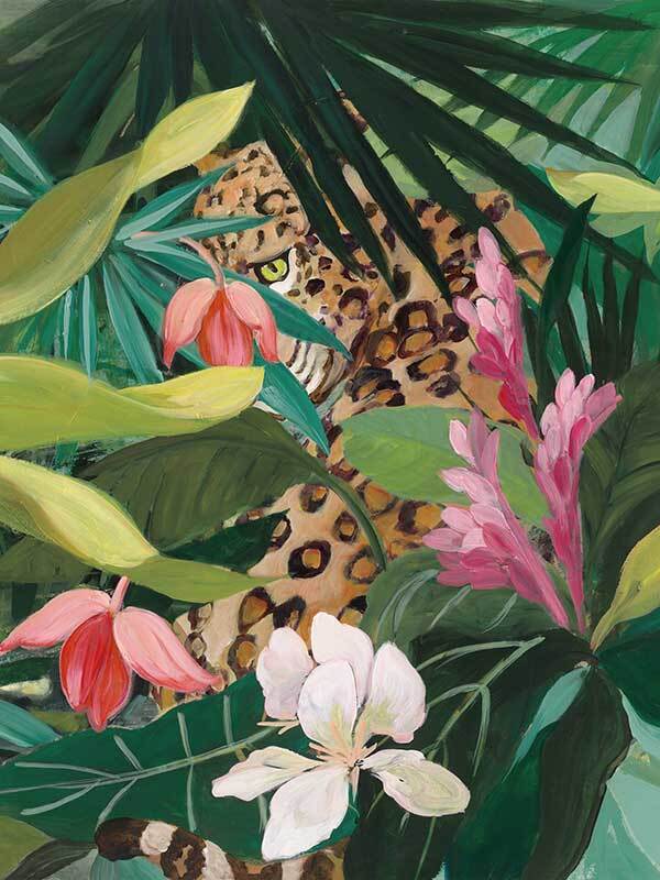 Jungle Peekaboo Leopard Canvas Art Print